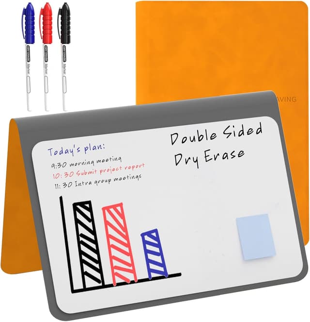 Detalle de NEWYES Pizarra Blanca A5 Amarilla 149x233 mm