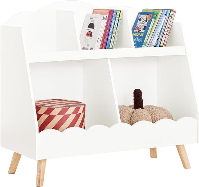 Detalle de SoBuy Bibliothèque Enfant en forme de nuage KMB100-W (5 compartiments ouverts) – 82 x 35 x 76 cm