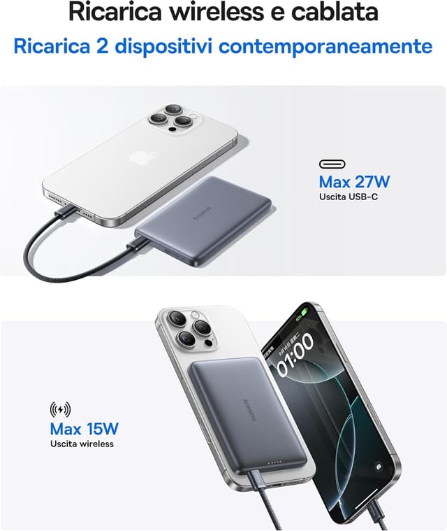 Detalle de Baseus Picogo AM41 power bank 10.000 mAh