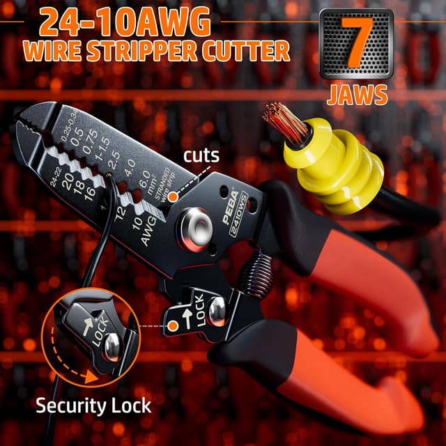 Detalle de PEBA Waterproof Car Electrical Connector Crimping Tool Kit (1–6 pin) for AWG 22–14