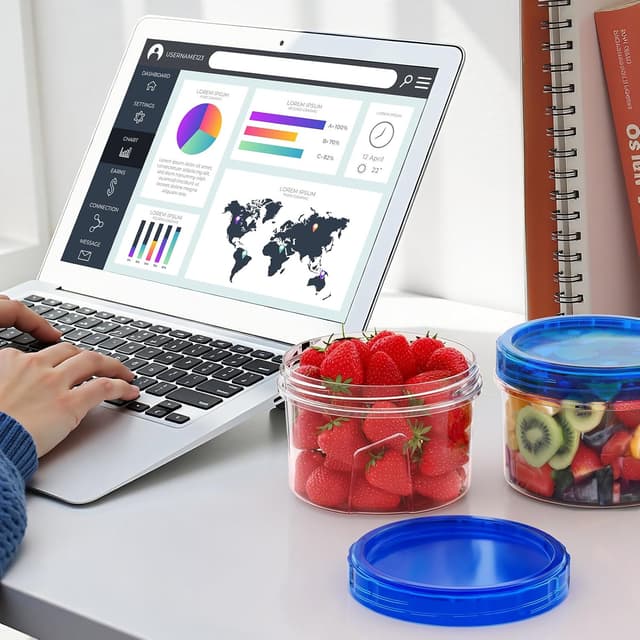 Thumbnail 6 de Winproper 16 oz Freezer Containers 6-Pack