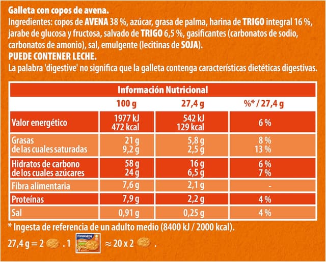 Thumbnail 1 de Fontaneda Galletas Digestive con Avena, 10 Cajas de 550 g 🍪