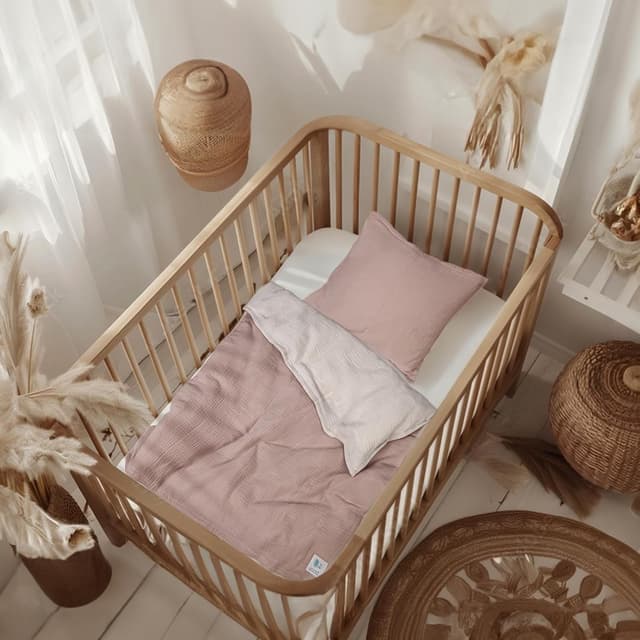 Thumbnail 6 de lulumoon Musselin Baby Bettwäsche (80x80) – Baumwolle mit Oeko-TEX, Bettbezug und Kissenbezug