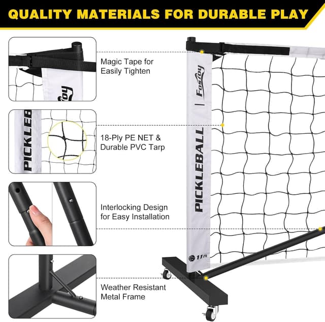 Detalle 2 de Portable Pickleball Net Set 22 ft regulation