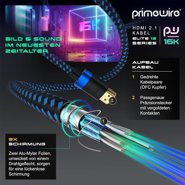 Detalle 2 de CSL-Computer CSL 16k HDMI Kabel 2 m