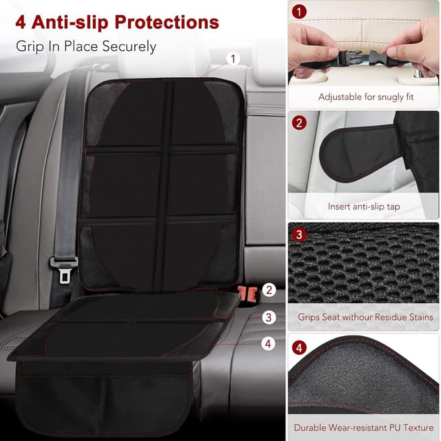 Thumbnail 1 de Beicarin Car Seat Protector 2-pack for kids