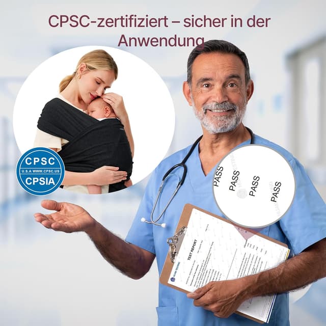 Thumbnail 3 de Momcozy Elastisches Tragetuch 3,6–15 kg 👶