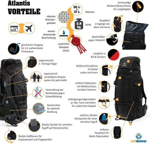 Thumbnail 1 de outdoorer Atlantis Reiserucksack 100 l