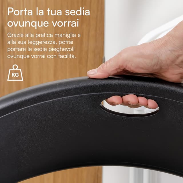 Thumbnail 3 de Baroni Home Set 4 sedie pieghevoli 74 cm