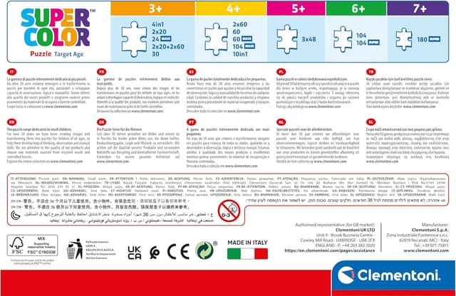 Detalle de Clementoni Bluey Puzzle 4 in 1 (21530) – Kinderpuzzles ab 3 Jahren, 4 Varianten