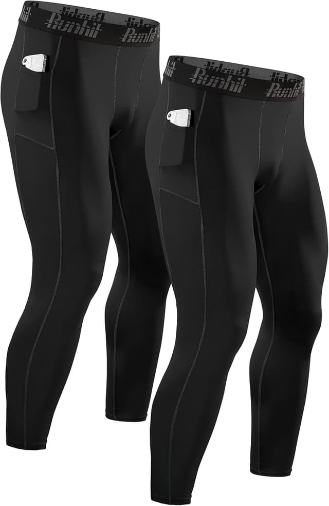 Detalle de Runhit Men's Running Leggings compression tights