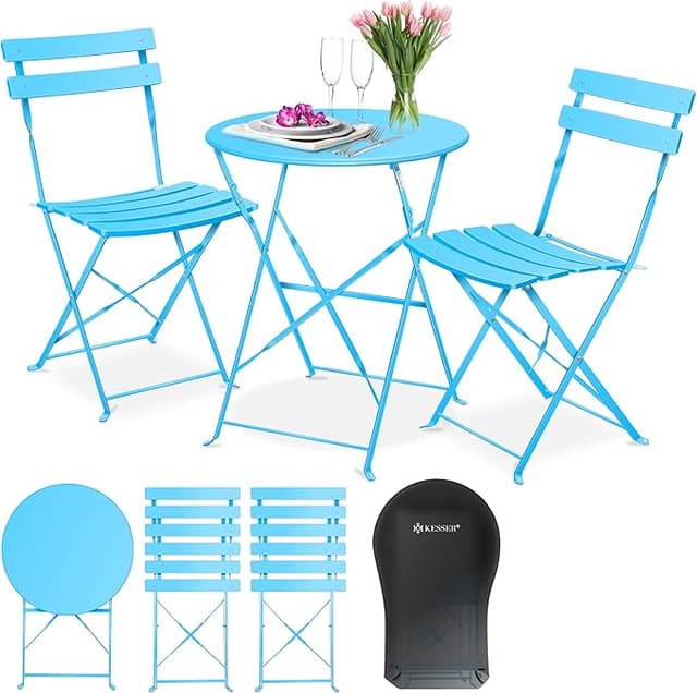Imagen de KESSER® Juego de Muebles de Jardín 3 Piezas con Sillas Plegables 🌺 en OfertitasTOP