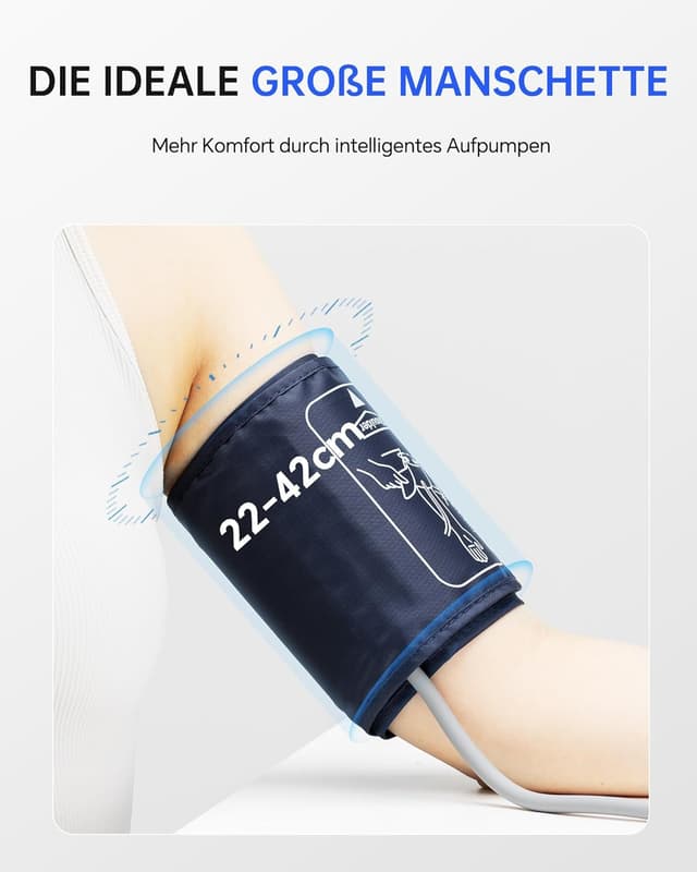 Detalle de Sinocare Blutdruckmessgerät Oberarm 22-42 cm 🩺
