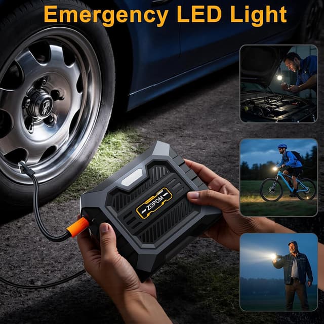 Detalle 2 de ZOPOM 12V Tire Inflator Portable Air Compressor