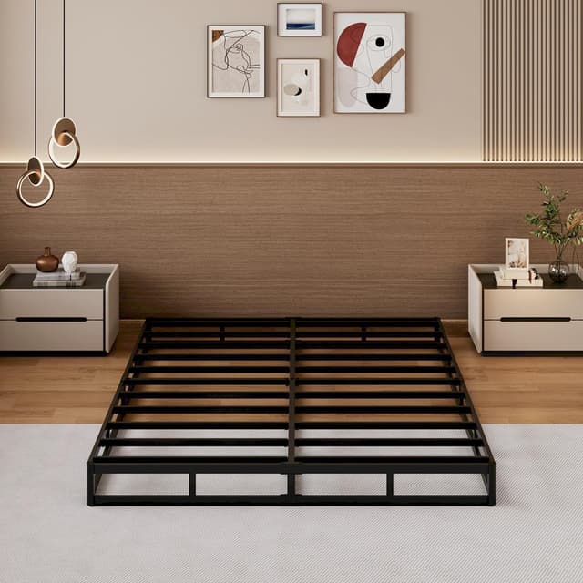 Detalle 2 de SHLAND 6-Inch Full Box Spring (Low Profile) with Metal Frame and Fabric Cover