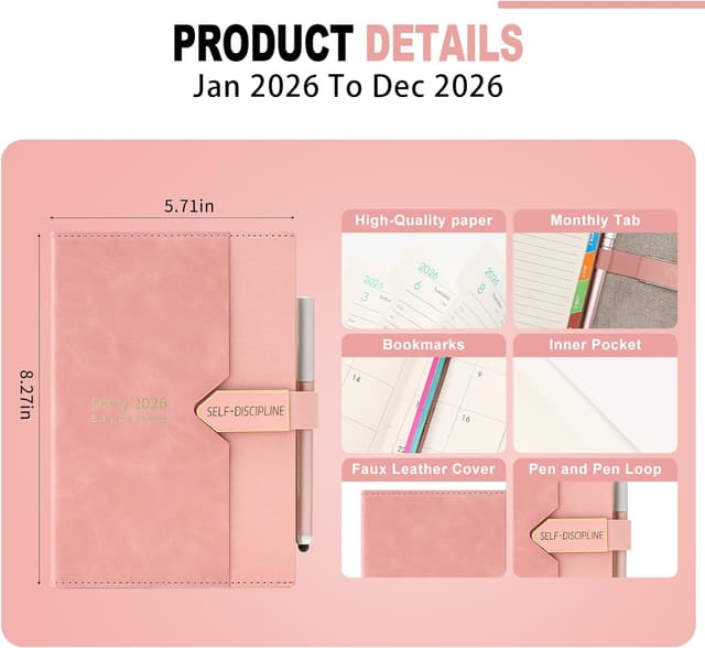 Thumbnail 6 de Mljtoyo A5 Diary 2026 daily planner