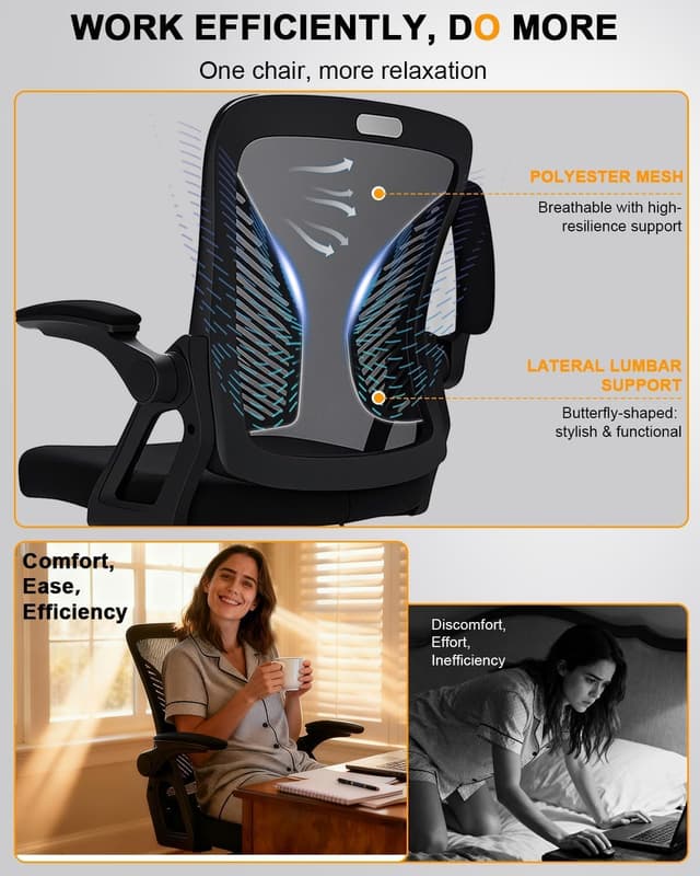 Detalle 2 de Durrafy Ergonomic Office Chair with 90° arms