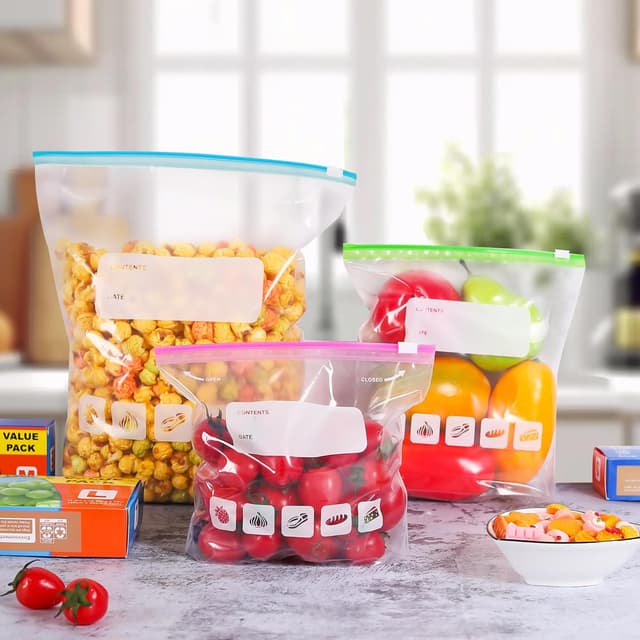 Thumbnail 6 de 60 Pack Reusable Ziplock Freezer Bags