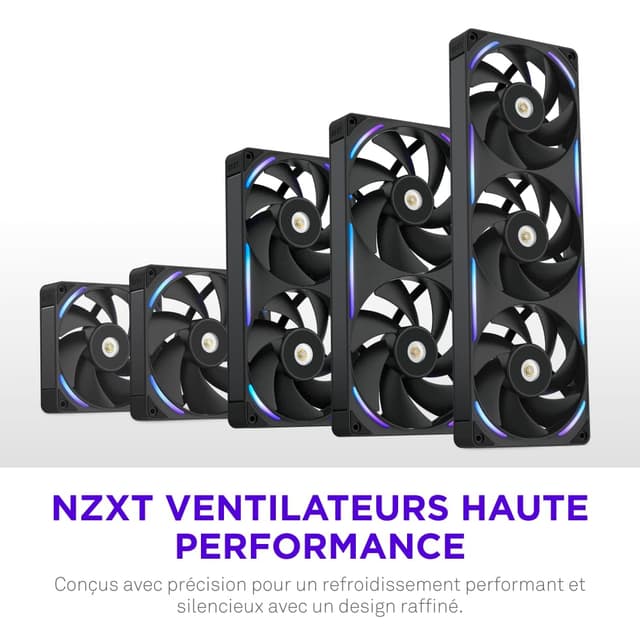 Detalle 2 de NZXT F280X Ventilateur 2x140mm PWM RGB