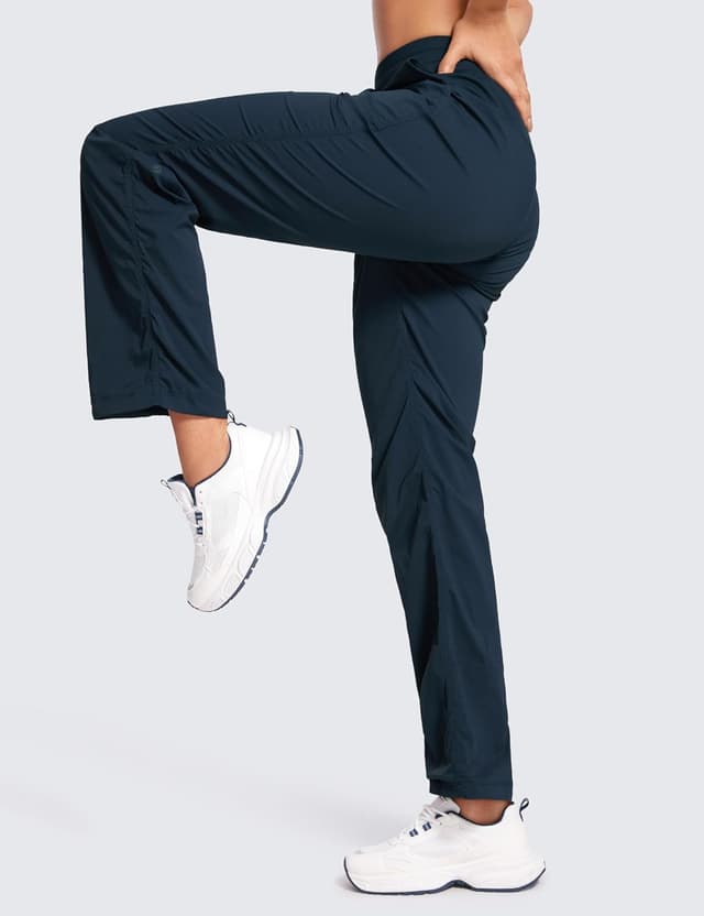 Detalle de CRZ YOGA pantaloni casual leggeri da donna con tasche e coulisse