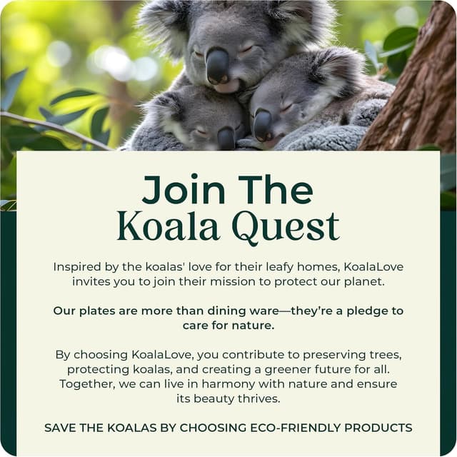 Thumbnail 5 de Koala Love Palm Leaf Plates 8in Pack