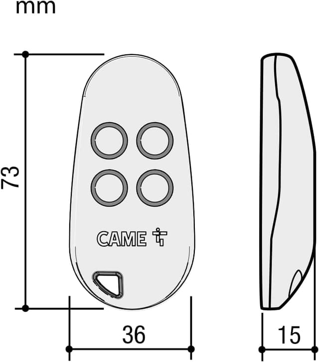 Detalle de TOPD4FRN TRASM. DOPPIA FREQ. CODICE FISSO CAME: trasmettitore a due frequenze con autoapprendimento