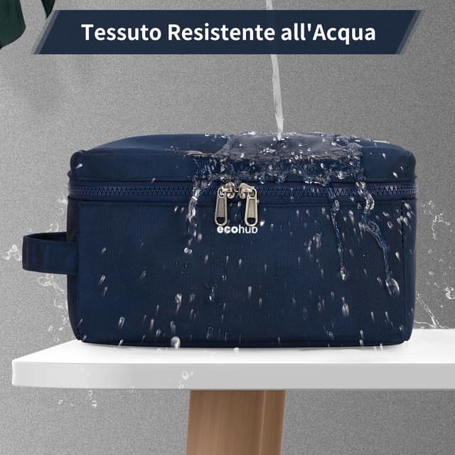 Thumbnail 6 de ECOHUB beauty case da viaggio con separazione asciutto-bagnato e apertura a 180°