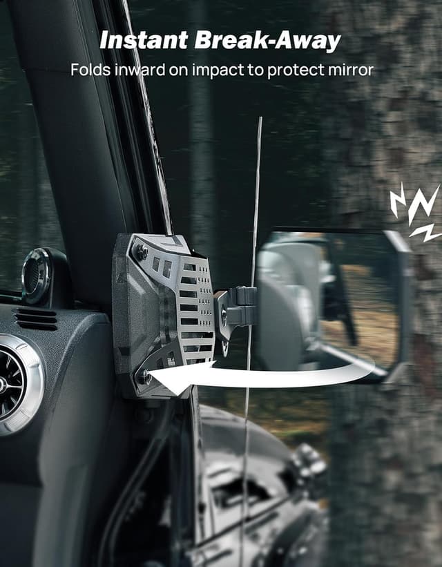 Thumbnail 3 de JOYTUTUS Wrangler Mirrors Wider View