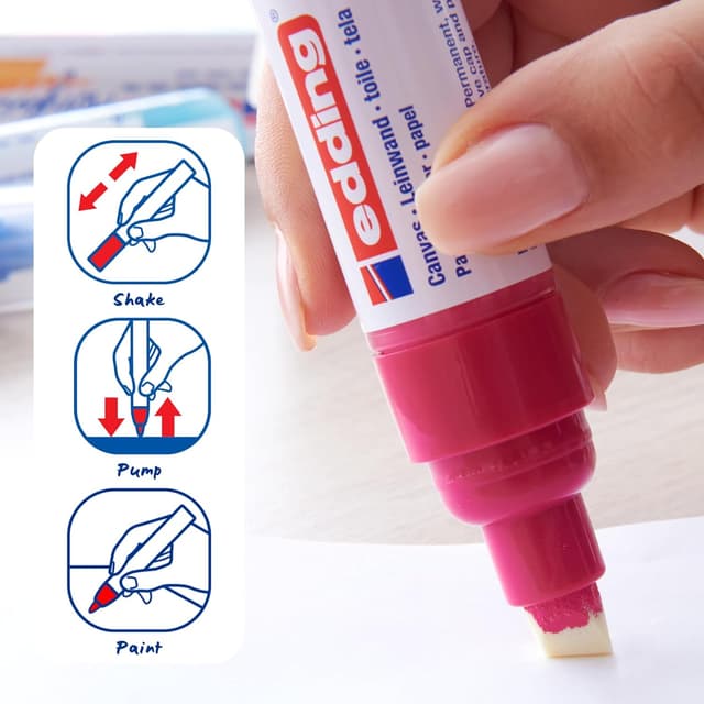 Detalle 1 de Kit peinture acrylique edding 8 couleurs