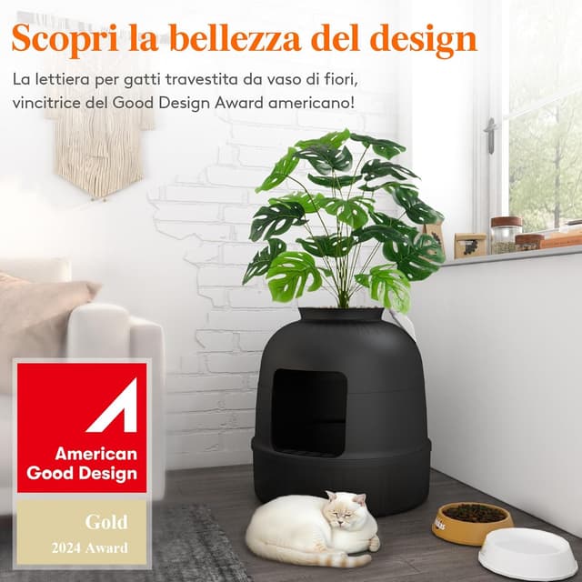 Thumbnail 1 de Lifewit Lettiera per Gatti 48x120cm Nero