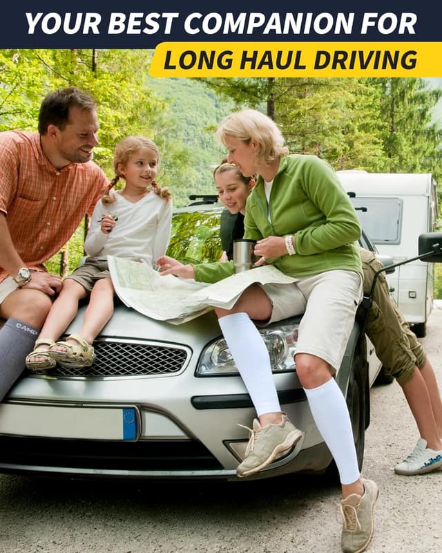 Detalle 2 de CAMBIVO 2 Pairs Calf Compression Sleeve (Men & Women) for Shin Splints, Running, Cycling & Flights