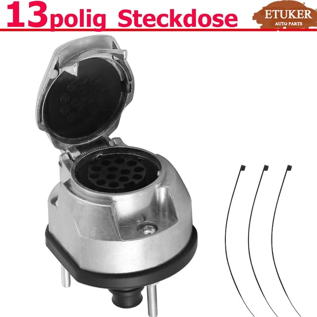 Thumbnail 1 de ETUKER 13 Pin Trailer Socket 12V