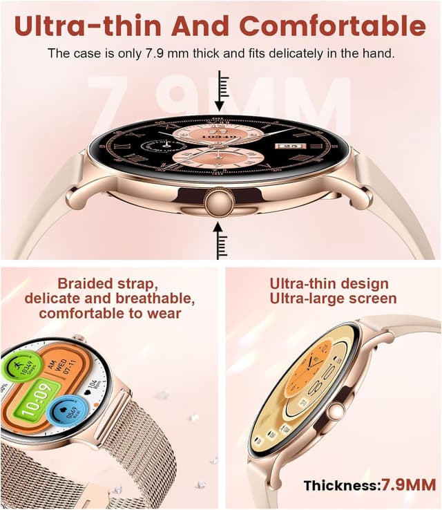 Thumbnail 2 de Women's Smart Watch for Android iOS with Bluetooth Phone Calls 1.43" AMOLED