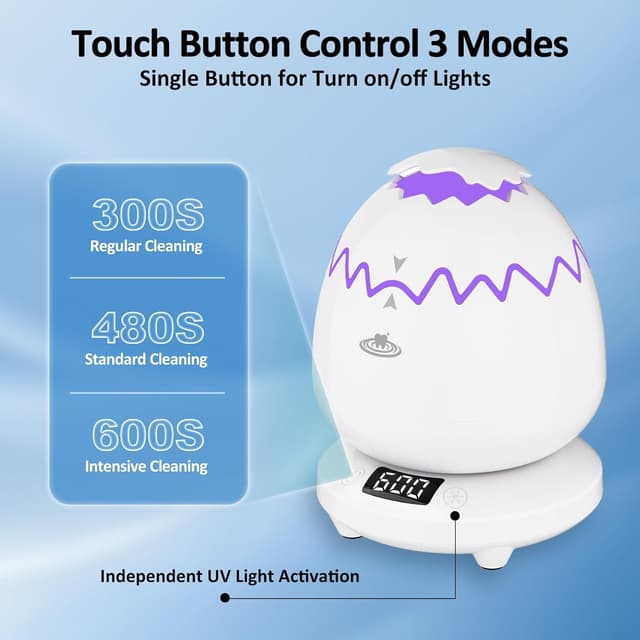 Detalle 2 de TMEOIIPY Macchina per pulizia a ultrasuoni per protesi e allineatori con timer digitale