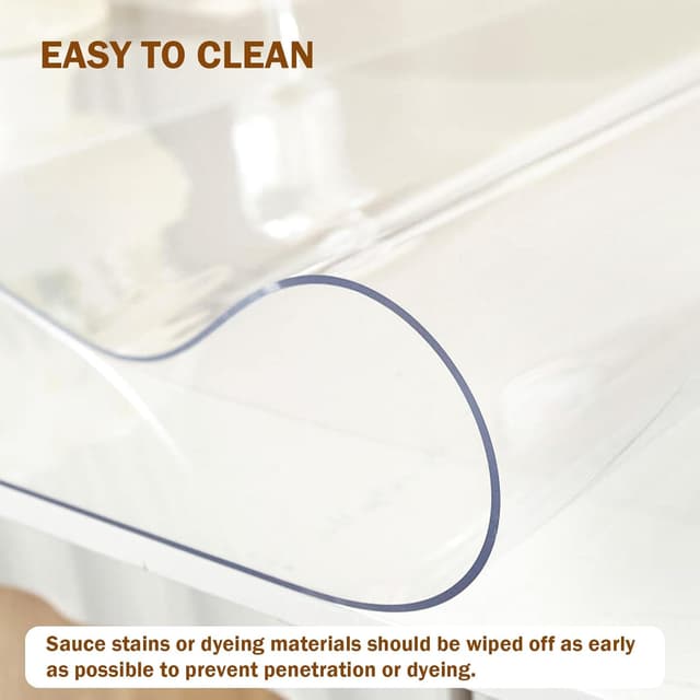 Thumbnail 3 de Royhom Clear Table Cover Protector 18 x 48" PVC Desk Mat 📋
