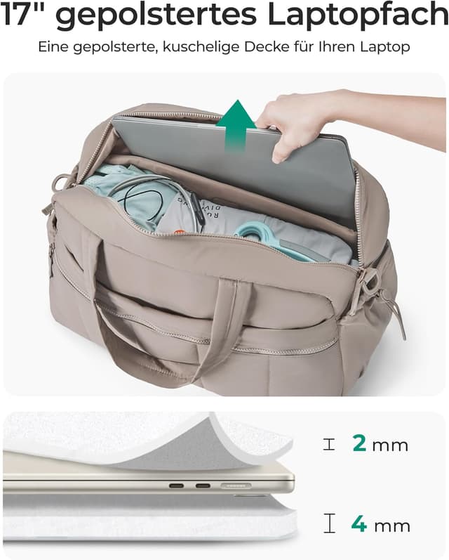 Detalle 1 de BAGSMART Reisetasche Damen 38L mit Nassfach đ