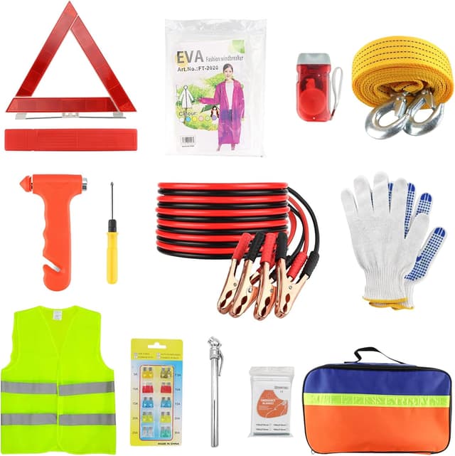 Detalle de Car Emergency Breakdown Safety Kit 13-in-1