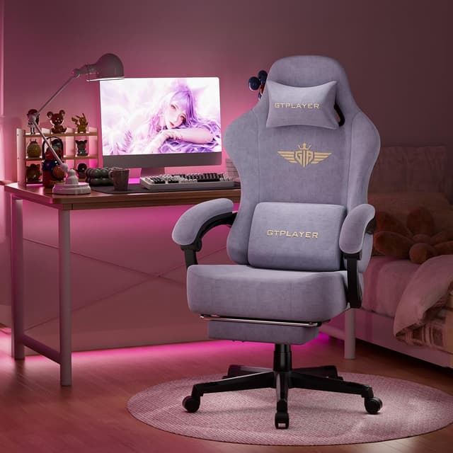 Detalle 2 de GTPLAYER chaise gaming ergonomique violet