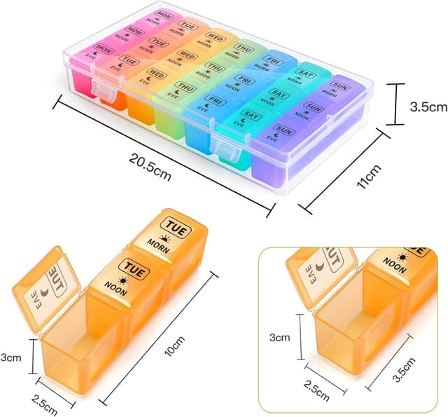 Detalle 2 de Opret Weekly Pill Organiser 21 compartments 💊