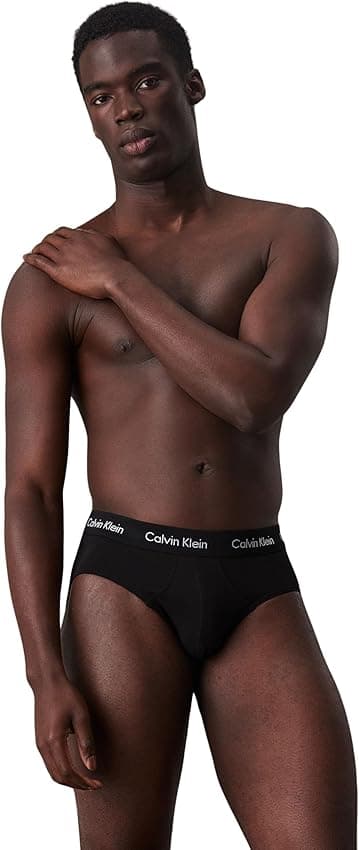 Thumbnail 2 de Calvin Klein Pack 3 Hip Briefs Hombre Algodón 🩲 Negra S