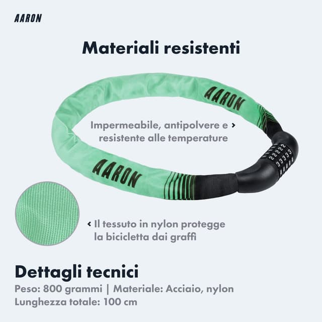 Thumbnail 2 de AARON Lock One catena antifurto 100 cm