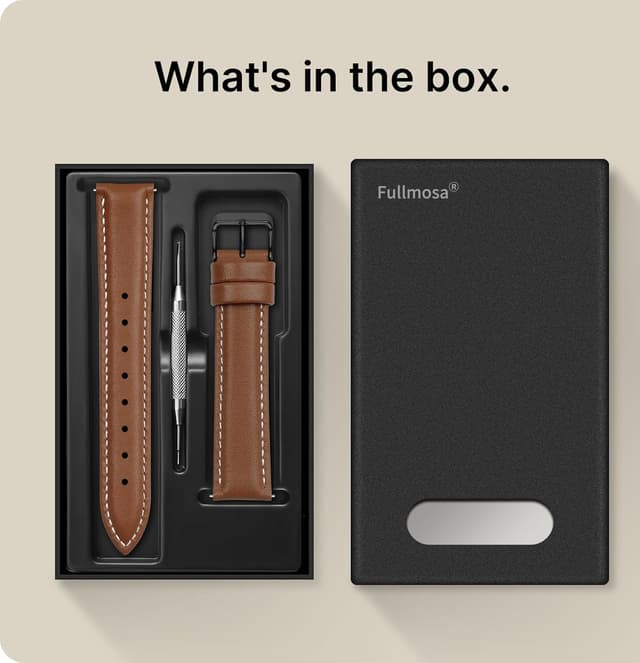 Thumbnail 5 de Fullmosa Cinturino in Pelle 22mm Marrone