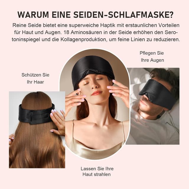 Thumbnail 5 de LitBear Seiden Schlafmaske Seitenschläfer 22 Momme