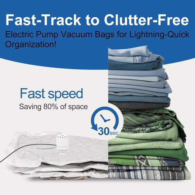 Detalle de Vacbird Bolsa Vacio Ropa 8 unidades