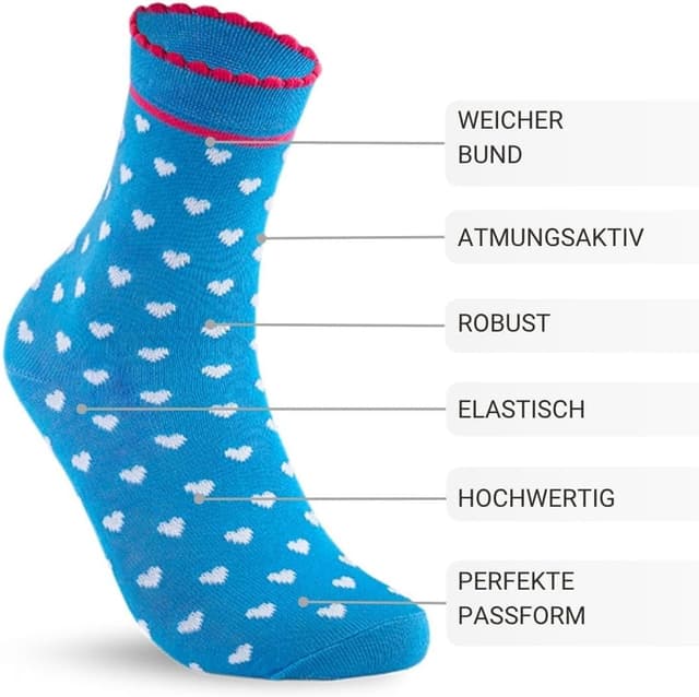 Detalle de 10 Paar Kinder Socken für Jungen & Mädchen aus Baumwolle – strapazierfähig für Alltag, Spiel und Sport
