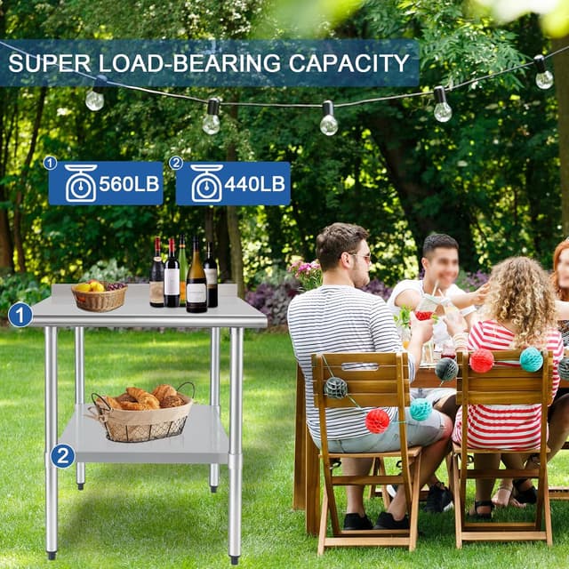 Thumbnail 4 de HARDURA Stainless Steel Prep Table 30 x 36