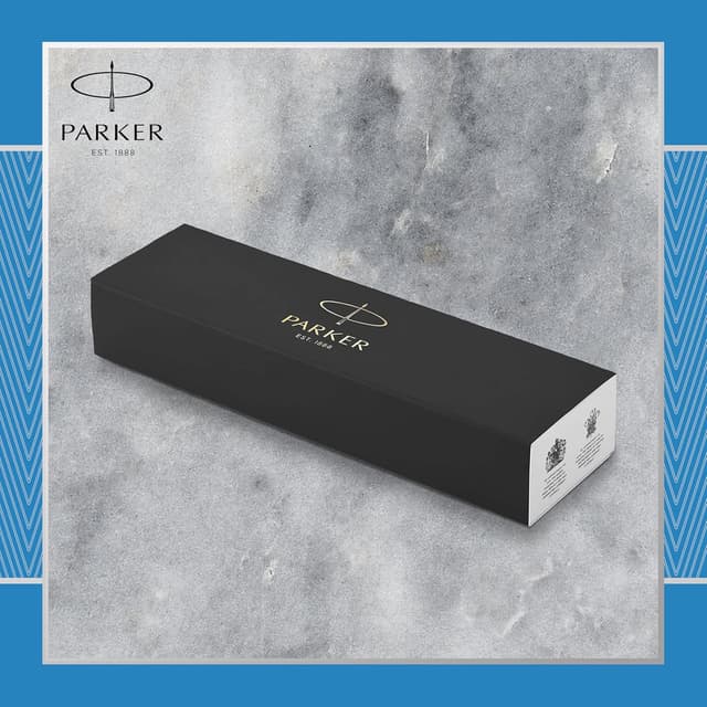 Detalle de Parker IM penna a sfera azzurro e grigio premium con punta media e ricarica inclusa (confezione regalo)