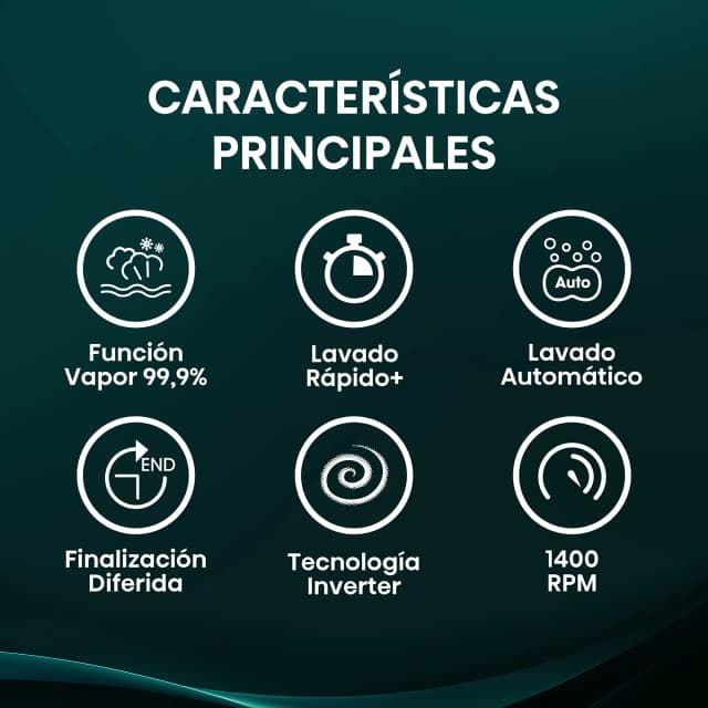 Detalle de Hisense WF1Q8041BT Lavadora 8 Kg 1400 rpm