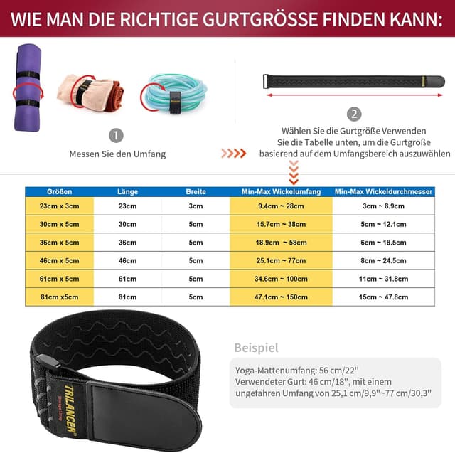 Detalle de Trilancer Gurtbänder mit Klett 61 cm