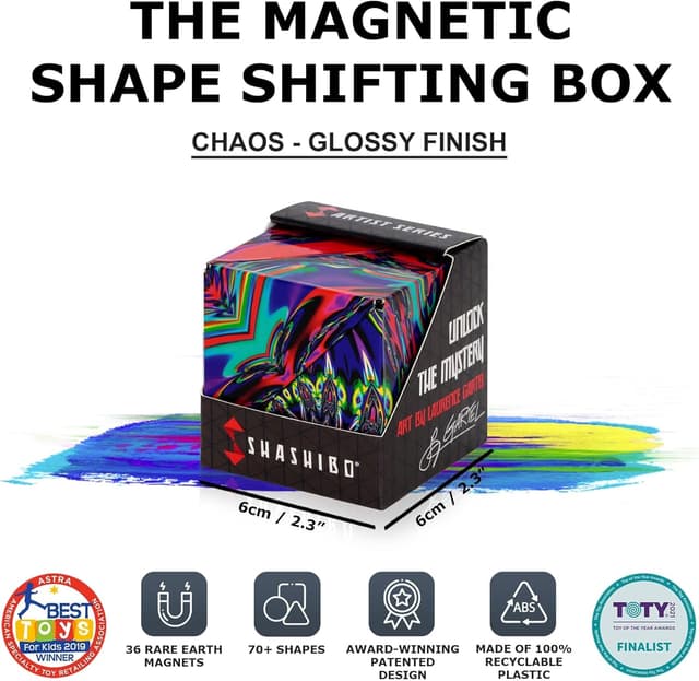 Detalle de Shashibo Shape Shifting Box (Chaos) magnetic puzzle cube that transforms into 100+ shapes